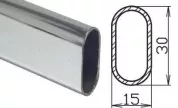 Штанга 30 х 15 х 0,8 х 3,0м сталь, овальная, хром
