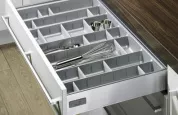 Организация для столовых приборов, 400 х 470 мм,  серебристая, пластмасса