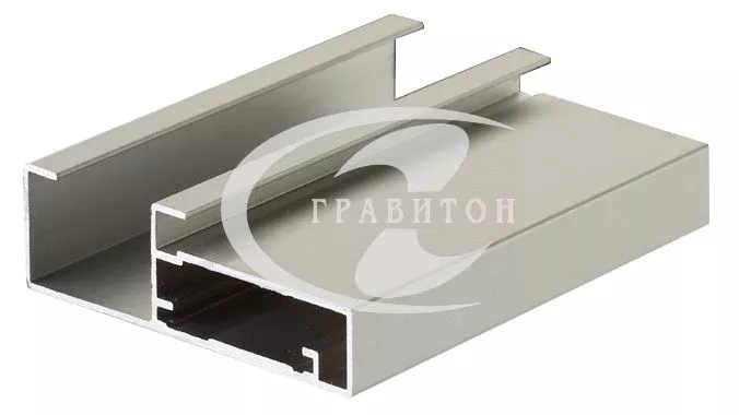 Профиль фасадный с ручкой 45х20 под стекло 4 мм, хром матовый (L-2,9м)