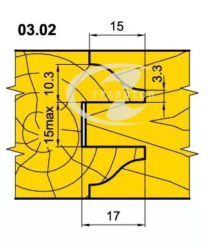03.02.18 Фрезы для производства филенчатых дверей. Четверть под шип (с фаской)