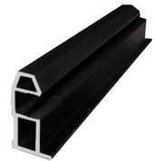 Вертикальный профиль трапеция Черный L= 5.4м. slim (12 шт)