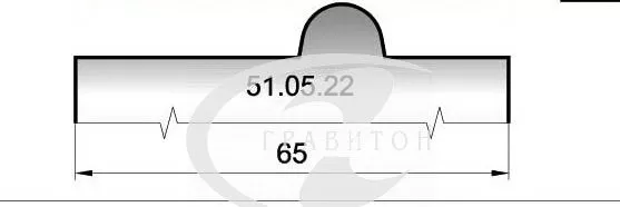 51.05.22 Ножи профильные для плинтуса L=70 мм.