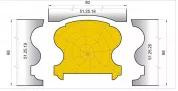 51.25.19 Ножи профильные поручень L=70 мм.