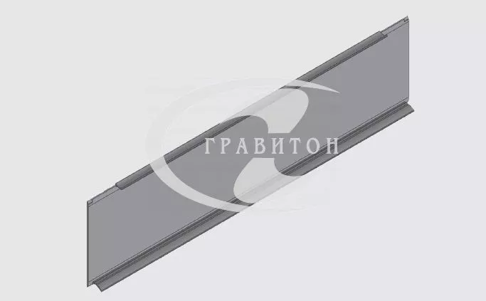 Металлическая  надставка на боковину (Н180 мм) для ящиков НОВЫЙ SMARTBOX, 450 мм , серая SAMET