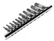 Набор головок торцевых с насадкой TORX с отверстием 1/4-3/8", T10H-T60H 11шт  JTC /1