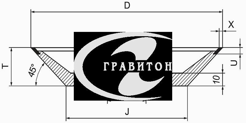 2К 12V9  125*13*32*3*13,5-20  AC6  D46 125B D26  Круг шлифовальный из синтетического алмаза