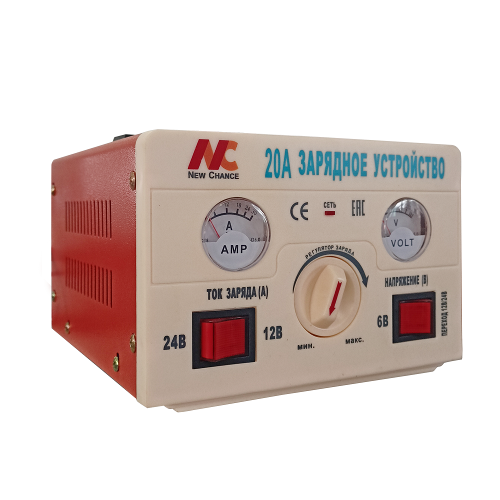 Зарядное устройство NC-LC20B (220В-240В, 50Гц), 6В/12В/24В, 0-10А, АКБ 4-100А/ч