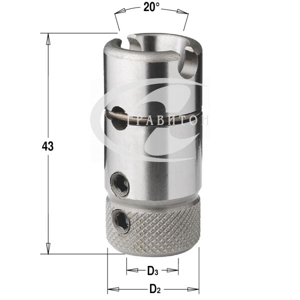 Патрон для свёрел на станок Morbidelli D=10x20 LT=43 LH