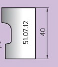 51.07.12 Ножи профильные  L=40 мм.