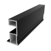 Вертикальный профиль квадрат Черный матовый L= 5.4м. slim