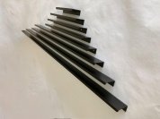 Ручка торцевая прямоугольная 480/500, ширина 32 мм (200), черный матовый