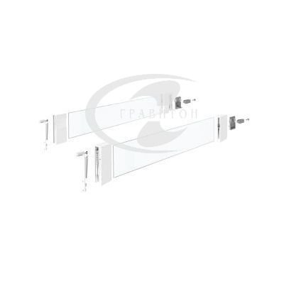 Комплект надставок на боковину DesignSide InnoTech Atira, 470 на 144, стекло, прозрачный/белый