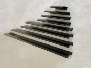 Ручка торцевая закругленная 2*224/600, ширина 40 мм (180), черный матовый