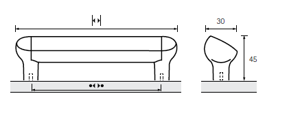 Ручка Palena, межосевое расстояние 365 мм, под нержавеющую сталь