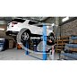 Автоподъемник двухстоечный TD4000, электрогидравлический, 4т, нижняя синхронизация, 220V, синий