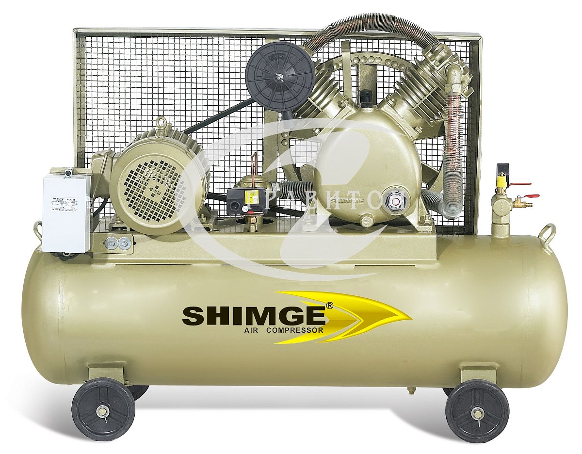 Компрессор SHIMGE SGJ2051A (220В, 1,5 кВт., производительность 170 л/м., 8 атмосфер, ресивер 60 л)